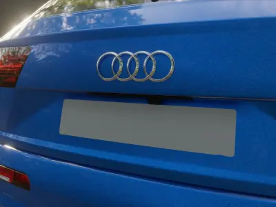 Fully detailed Audi Q7 rigged car Low-poly 3D model