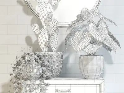 Plants collection 123 3D model