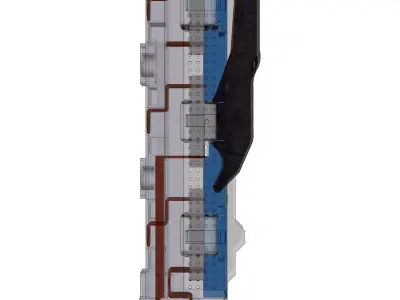 Vertical type low voltage NH fuse Free 3D model