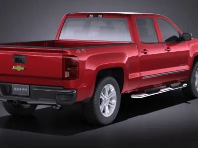 Chevrolet Silverado Double Cab CG 2016 VRAY 3D model