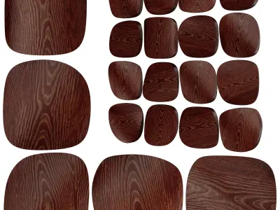 Sculpture Wood Wall Art 01 Low-poly 3D model