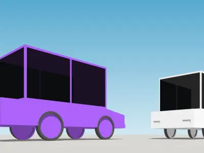 Car - vehicle -  suitable for cartoons or animation  Low-poly 3D model