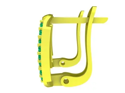 5998 Luxury diamond earrings 3D print model