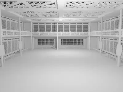 Japanese Dojo Low-poly 3D model