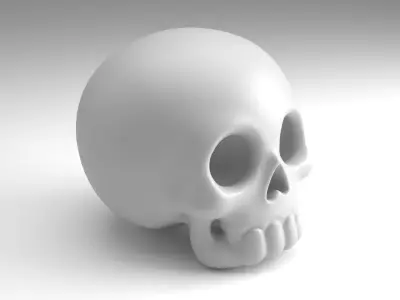Stylized skull Figure  3D Printable Model 3D print model