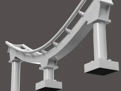 Roller Coaster Box Beam Track 3D print model