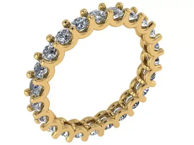 U setting full eternity band  3D print model