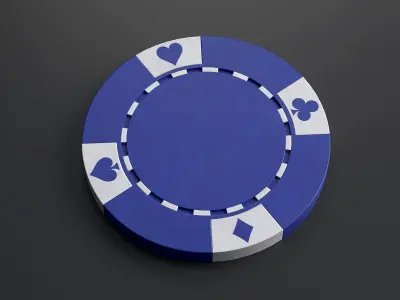 Poker Chips Low-poly 3D model