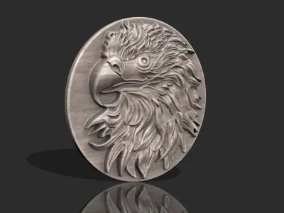 EAGLE HEAD RELIEF FOR CNC AND 3D PRINTING 3D print model