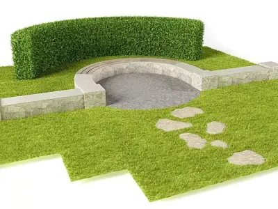 Green Garden Decoration 3D model