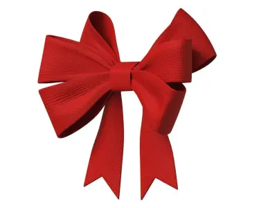 Christmas Bow Ribbon 67 Low-poly 3D model