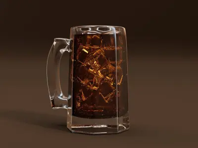 Glass Mug of Coke 3D model