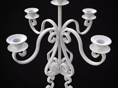 Classic Iron Candelabra 3D print model