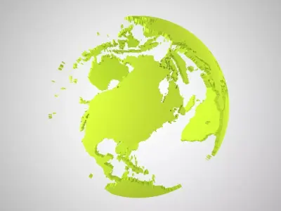 Globe Shell Lime 3D model