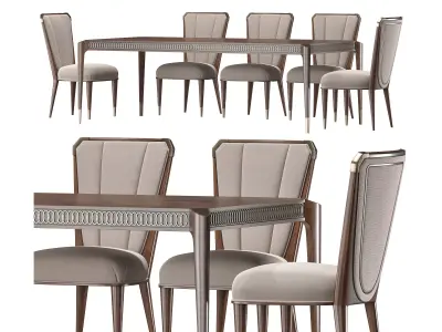 caracole oxford table and chair 3D model