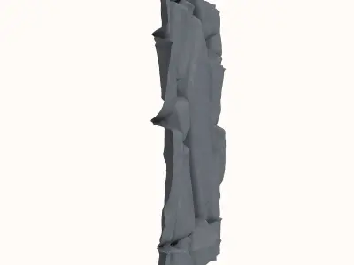 Natural Edge Stone Wall Model 3D model