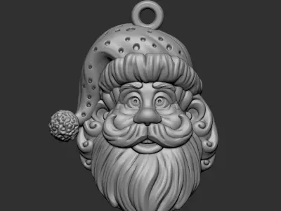 SANTA CLAUS PENDANT 3D print model