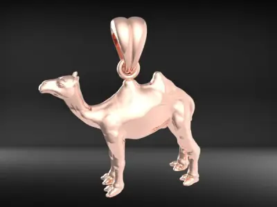 Camel Pendant Necklace Charm Bracelet Jewelry 3D print model