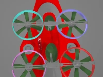 Fly Car Low-poly 3D model