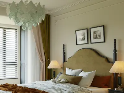 Bedroom interior scenes 3D model 14