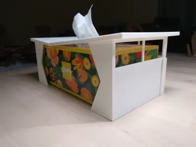 Tissue Box Cover - Mid-century House 3D print model