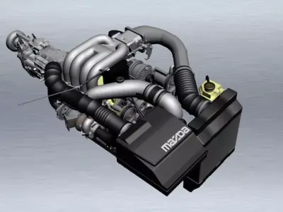 Rotary 13B RX7 MAZDA 3D model