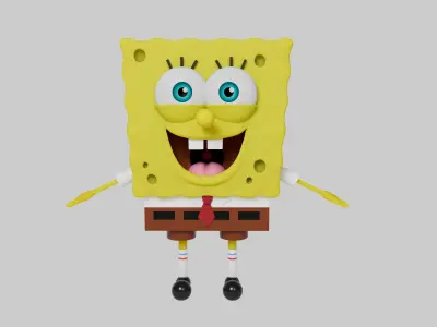 Spongebob Low-poly 3D model