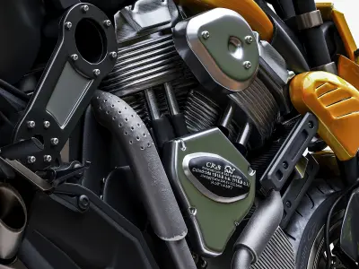 CRS Duu Motorcycles Start at Low-poly 3D model