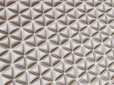 Clean Golden Sci-fi Ribbed Wall PBR Seamless Texture