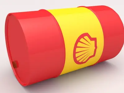 Shell Barrel Low-poly 3D model