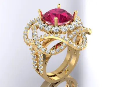 Gemstone rings - Diamond rings - N3880  3D print model
