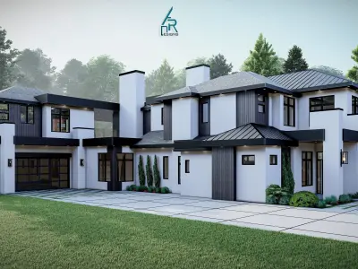 Modern House Number 12 - Stl -Dae file - 3d model Only 3D print model