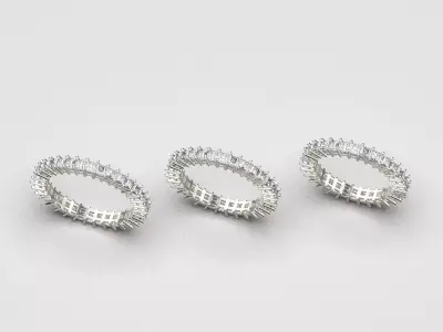 Wedding rings size 17 size 18 size 19  3D print model