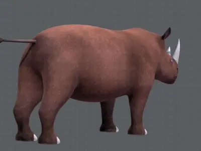 Rhino V01 Low-poly 3D model