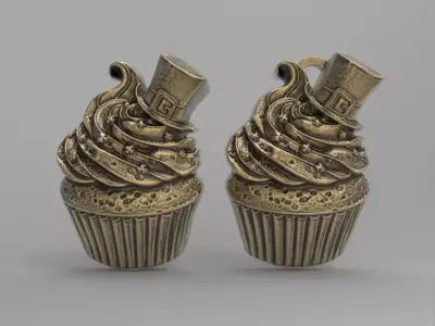 st patrick day hat cup cake decor  3D print model