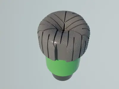 Drilling core Bit Low-poly 3D model