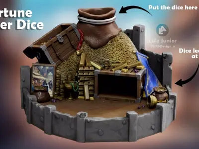 Fortune Dice Tower - RPG Tabletop 3D print model