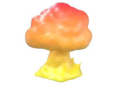 Explosion Icon v1 004 Low-poly 3D model