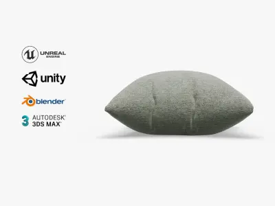 Cushion Granite Denim Low-poly 3D model