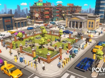 POLYGON - City Pack Low-poly 3D model