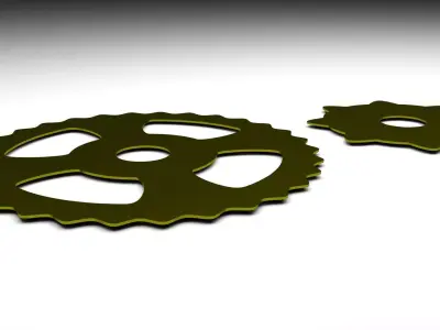 Benz Patent Motorwagen Chain Gears 3D model