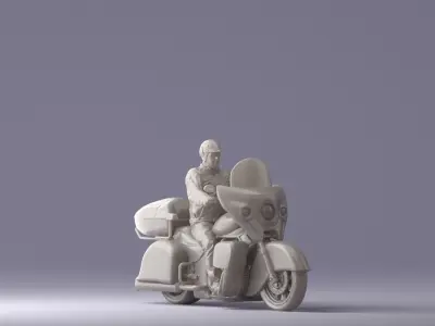 Man on the redish bike 0935 3D Print Ready 3D print model