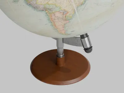 Desk Globe Metal 3D model