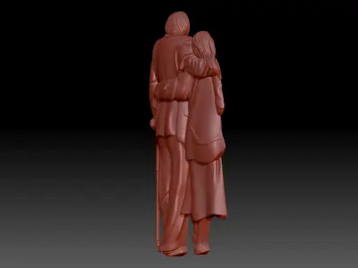 Elderly Couple 3D print model