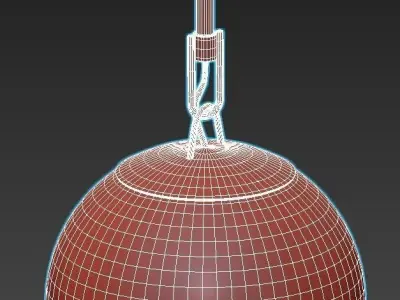 HOOKED GLOBE PENDANT1 3D model