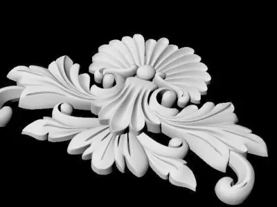 Central decor ornament for furniture 3D model 367