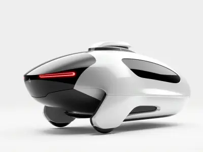 Futuristic Flying Car Taxi Concept Model Low-poly 3D model