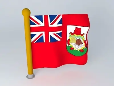 Bermuda Flag Free 3D model