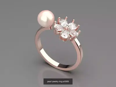 The Pearl Luminosity Ring Collection 3D Model Pack