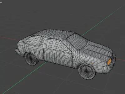 Lowpoly car 3D model Low-poly 3D model